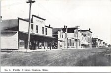 Postcard Stephen Minnesota Pacific Avenue - Pmrk Stephen MN March 10 1916 picture
