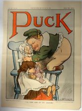 Original 1909 Puck Magazine Cover ~ TAFT Embraces ULTIMATE CONSUMER - Grandma picture