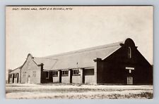 Fort DA Russell WY-Wyoming, Riding Hall, Antique, Vintage Souvenir Postcard picture