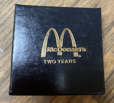 Authentic McDonalds Crew Member 2 Two Years of Service Lapel Hat Pinback Pin picture