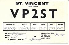 QSL  1974  ST Vincent Island    radio card picture