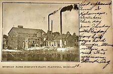 Michigan,PLAINWELL,Paper Company’s Plant Antique 1906 Postcard picture