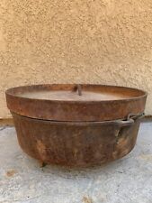 Vintage #14 Cast Iron Campfire Oven 3 Legs Large Needs To Be Cleaned picture
