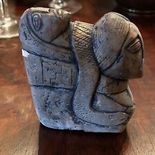 Antique  Tribal Carved Stone Figures With Snake 🐍 picture