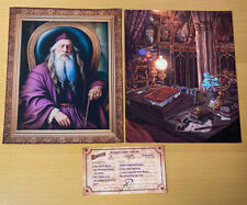 RARE HARRY POTTER Wizarding Trunk DUMBLEDORE OFFICE Prints Recipe Card Promo LOT picture