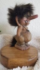 Ny Form Smiling Boy Troll Rustic Figurine 6”  Handmade in Norway Vintage 1996 picture