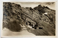VTG B&W Postcard Bayerische Zugspitzbahn Hotel Schneefernerhaus German Alps picture