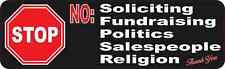 10x3 No Soliciting Fundraising Politics Salespeople Religion Sticker Vinyl Sign picture