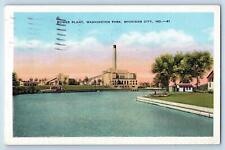 1934 Power Plant Washington Park Exterior Building Michigan City Indiana Postcar picture