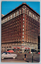 Deshler-Hilton Hotel, Gray Drug Store, 1950s cars, Columbus OH Ohio Postcard picture