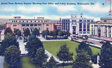 Aerial View Rodney Square Wilmington Delaware Linen UNP Postcard picture