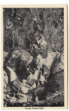 Cosey Corner Girl~Woman Smokes amid Photos~Vintage Weird Postcard picture