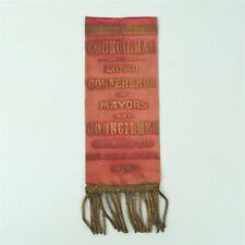 Antique 1897 Columbus Ohio National Conference of Mayors & Councilmen Ribbon picture