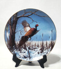Winter Solitude David Maass Collector Plate Ring Necked Pheasant Danbury Mint picture