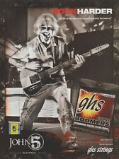 2011 GHS Guitar Strings - John 5 - Marilyn Manson, Motley Crue - Print Ad Photo picture