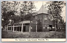 Platteville Wisconsin~Camp Grounds~Tabernacle~c1910 Postcard picture