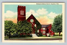 Napoleon OH-Ohio Emanuel Lutheran Church Traditional Red Brick Vintage Postcard picture