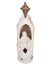 Vintage 1950s Religious Incense Holder White Ceramic Christian Catholic Figurine picture