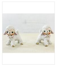 1950’s Vintage Anthropomorphic Pair of Sugar Lamb Figurines Made In Japan picture