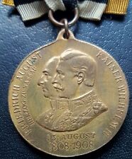✚8158✚ German pre WW1 Nassau 100th Anniversary Medal 88th Infantry Regiment 1908 picture