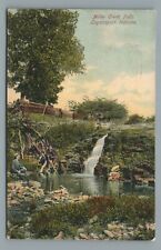 Miller Creek Falls Logansport IN Waterfall Rocks Pond Vintage Postcard c1911 picture