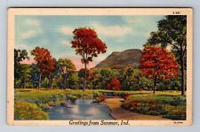 Sunman IN-Indiana, General Scenic Greetings, Antique Vintage Postcard picture