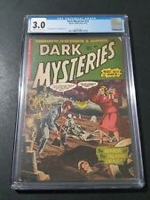 Dark Mysteries #12 CGC 3.0 Rare Pre-code Horror Master Publications 1953 picture