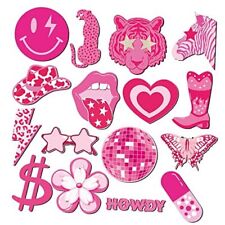 16pcs Pink Preppy Refrigerator Magnets Women Fridge Magnets Cute Magnetic Pink  picture