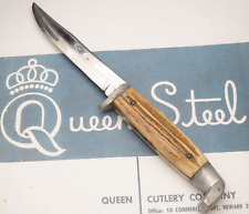 Antique Queen Cutlery QUEEN STAINLESS # 82 Fixed Blade Hunting Knife RARE Stamp picture