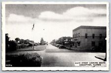 Assumption Illinois~Brick Main St Looking South~Elevator~Bandstand~Cannon 1940s picture
