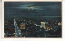 Denver CO Colorado - Denver at Night w/ Full Moon - Postcard -  c1912 picture