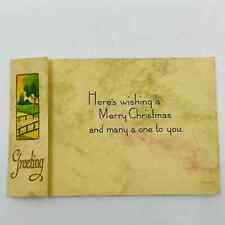 1880s Embossed Victorian Christmas Card Tag Gibson No. 3813 AA2 picture