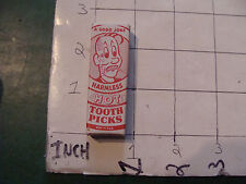 vintage TRICK/GAG/JOKE, 1950'S HOT TOOTH PICKS in box purchased 1959 picture