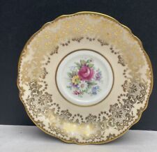 Stunning Vintage Pale Pink & Gold Paragon Bone China Saucer A1134 5 3/8” Wide picture