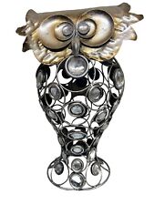 Pier One Vintage Metal Owl with Faux Jewels 15.5