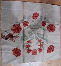 Antique Stamped Tablecloth Unfinished picture