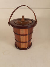 Fabulous Mid Century Modern Ice Bucket, Beautiful Tropical Woods with Insert picture