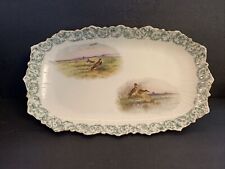 Ovington Bro’s French Antique Porcelain Hand Painted Pheasant & Bird Platter 19’ picture