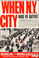 1937 Mobiloil Mobilegas When N.Y. City Had 19 Autos Vintage Print Ad picture