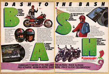 Kawasaki Motorcycle Dash to Bash - 2 Page Vintage Print Ad Ephemera 1985 picture
