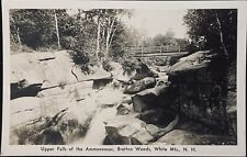 WHITE MTS. NH. C.1940 PC.(N34)~VIEW OF UPPER FALLS OF THE AMMONOOSUC picture