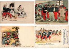 GUILLAUME ARTIST SIGNED MILITARY 34 Vintage Postcards (L6087) picture