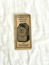 Vintage 1939 Garrett's Scotch Snuff Pocket Notebook - Memo Pad picture