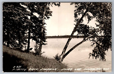 Postcard Birch Shoreline Silver Lake Cumberland Wisconsin RPPC    G 16 picture