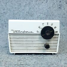 Vintage Westinghouse Tube Radio H648T4 AM MCM Mini Tabletop White NOT Working picture