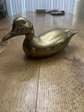 Vintage Brass Duck Large 10” Long picture