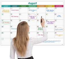 Large Dry Erase Calendar for Wall - Undated Dry Erase Calendar, Erasable Laminat picture