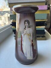 QUEEN LOUISE BAVARIA VASE by  Z S CO BAVARIAN SIGNED 11” Tall picture