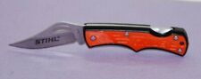 VTG Stihl Stone River Single Plain Blade Lockback Orange Pocket Knife-Good Cond. picture