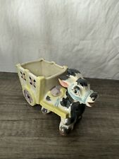 Vintage Donkey in Hat w/ Cart Planter Made In Japan Mid Century 6” picture